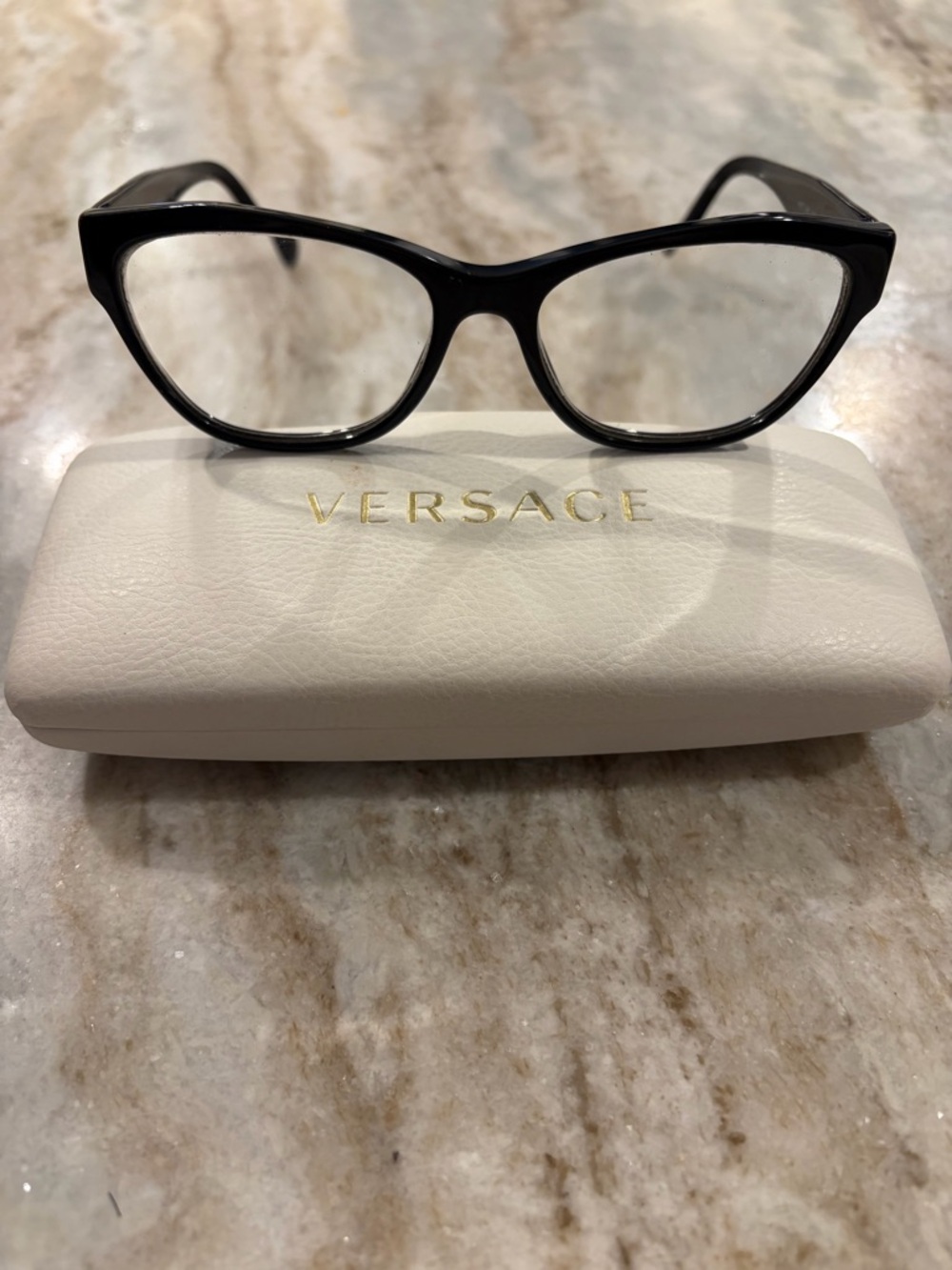Versace Black Cat-Eye Women's Frames model 3180 GB1 with branded case